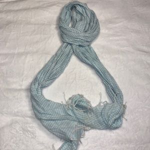 Blue striped scarf
